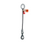 Chain Sling 9/32 x 5' Single Leg Swivel Positive Lock Hook Adjuster Grade 80