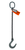Chain Sling - 5/16" x 5' Single Leg with Foundry Hook - Grade 100