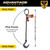 Chain Sling - 1/2" x 5' Single Leg with Foundry Hook and Adjuster - Grade 80 - Pick points and length