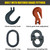 Chain Sling - 1/2" x 5' Single Leg with Foundry Hook and Adjuster - Grade 100 - Matched grade fittings