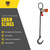 Chain Sling - 5/8" x 5' Single Leg with Foundry Hook and Adjuster - Grade 80 - Chain slings
