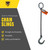 Chain Sling - 5/8" x 6' Single Leg with Foundry Hook - Grade 100 - Chain slings