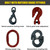Chain Sling - 5/8" x 10' Single Leg with Swivel Positive Locking Hook and Adjuster - Grade 80 - Matched grade fittings