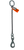 Chain Sling - 3/8" x 5' Single Leg with Swivel Positive Locking Hook - Grade 100