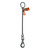 Chain Sling - 1/2" x 5' Single Leg with Swivel Positive Locking Hooks and Adjuster - Grade 100 - Main