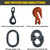 Chain Sling - 1/2" x 5' Single Leg with Swivel Positive Locking Hooks and Adjuster - Grade 100 - Matched grade fittings