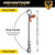 Chain Sling - 3/8" x 10' Single Leg with Swivel Positive Locking Hooks and Adjuster - Grade 100 - Pick points and length