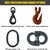 Chain Sling - 5/16" x 10' Single Leg with Swivel Positive Locking Hooks and Adjuster - Grade 100 - Matched grade fittings