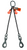Chain Sling - 5/16" x 10' Double Leg with Swivel Positive Locking Hooks and Adjusters - Grade 100