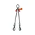 Chain Sling 5/8 x 5' Double Leg Swivel Positive Lock Hooks Adjusters Grade 80