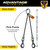 Chain Sling - 5/8" x 6' Double Leg with Swivel Positive Locking Hooks - Grade 80 - Pick points and length