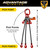 Chain Sling - 9/32" x 10' Triple Leg with Grab Hook and Adjusters - Grade 80 - Pick points and length