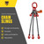 Chain Sling - 9/32" x 10' Triple Leg with Grab Hook and Adjusters - Grade 80 - Chain slings