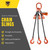 Chain Sling - 1/2" x 6' Triple Leg with Sling Hooks and Adjusters - Grade 100 - Chain slings