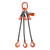 Chain Sling - 3/8" x 5' Triple Leg with Sling Hooks and Adjusters - Grade 100 - Main