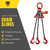 Chain Sling - 3/8" x 10' Triple Leg with Sling Hooks and Adjusters - Grade 80 - Chain slings