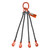 Chain Sling - 5/8" x 5' Quad Leg with Grab Hook - Grade 100 - Main