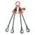 Chain Sling - 3/8" x 10' Quad Leg with Positive Locking Hooks and Adjusters - Grade 100 - Main