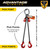 Chain Sling - 1/2" x 12' Double Leg with Sling Hooks and Adjusters - Grade 80 - Pick points and length