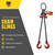 Chain Sling - 1/2" x 12' Double Leg with Sling Hooks and Adjusters - Grade 80 - Chain slings