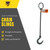 Chain Sling - 1/2" x 8' Single Leg with Foundry Hook - Grade 80 - Chain slings