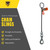 Chain Sling - 3/8" x 8' Single Leg with Swivel Positive Locking Hooks and Adjuster - Grade 100 - Chain slings