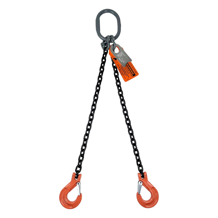 Chain Sling - 1/2" x 5' Double Leg with Sling Hooks - Grade 100 - Main