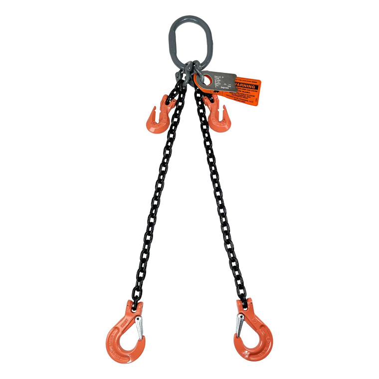 Chain Sling - 1/2" x 10' Double Leg with Sling Hooks and Adjusters - Grade 100 - Main