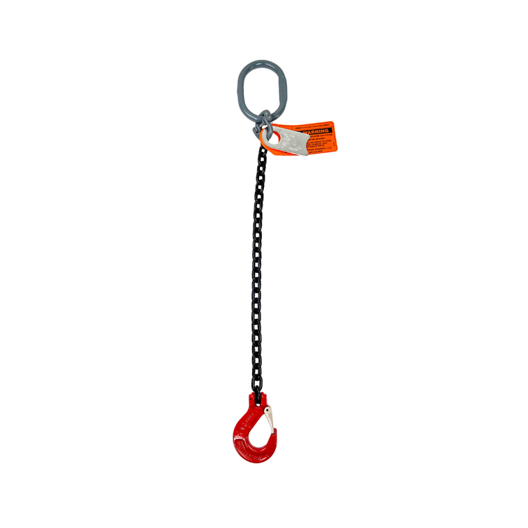 Chain Sling - 5/16" x 10' Single Leg with Sling Hook - Grade 80