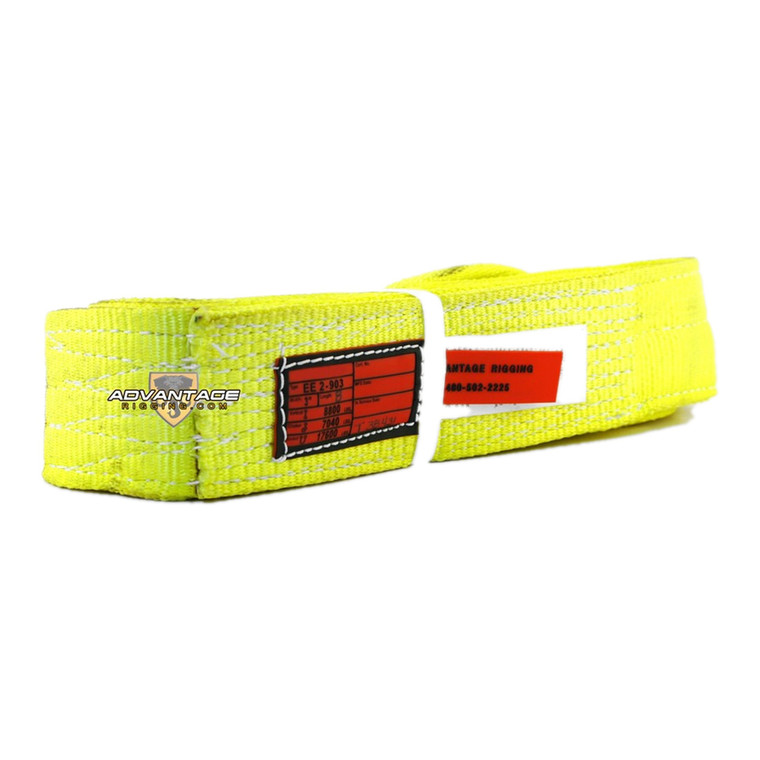 Nylon Lifting Sling - Twisted Eye and Eye - 3" x 30' - 2 Ply - Main
