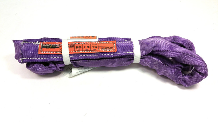 Purple Endless Polyester Round Sling Tubular 16' Long