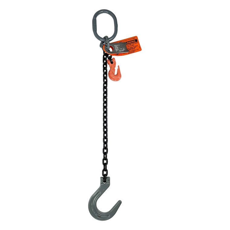 Chain Sling - 3/8" x 5' Single Leg with Foundry Hook and Adjuster - Grade 100 - Main