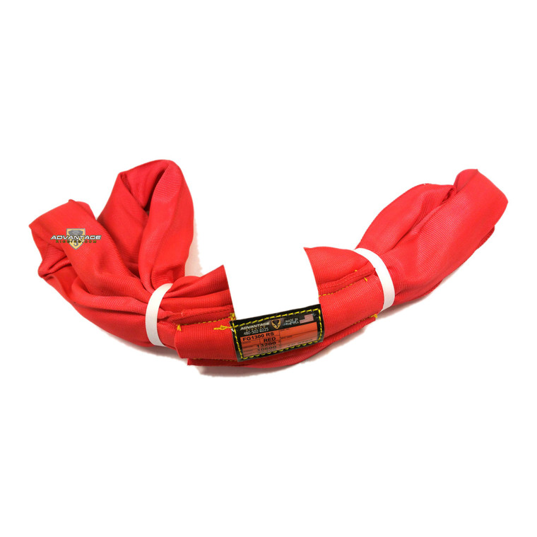 Red Endless Polyester Round Sling Tubular 4' Long - Main