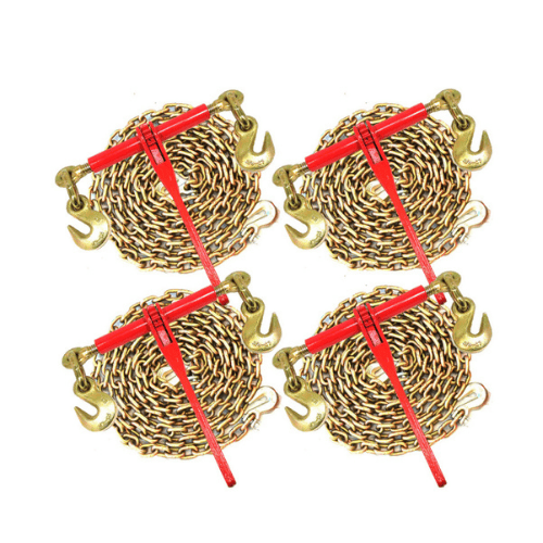 3/8" Transport Package - (4) Ratchet Binders - (4) 20' Foot Chains