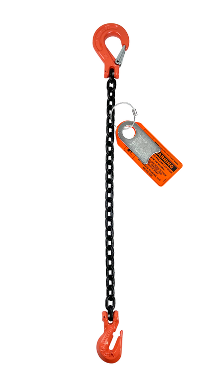 Chain Sling - 5/8" x 6' Single Leg with Grab and Sling Hook - Grade 100