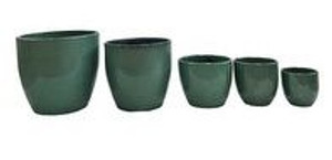 Pot - Round Glazed F Green XL