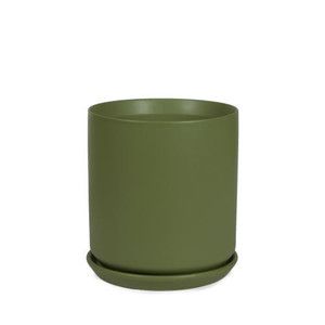 Pot - Cylinder Dark Green 18cm