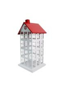 Metal House - White Red Large