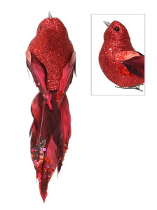 Birds - Abby Red Fabric