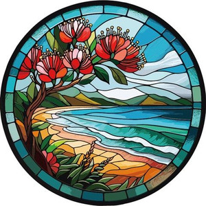 Stained Glass Hanger - Beach