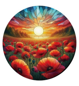Stained Glass Hanger - Poppies Stained Glass Hanger - Poppies