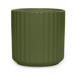Pot - Ribbed Kharki 17cm