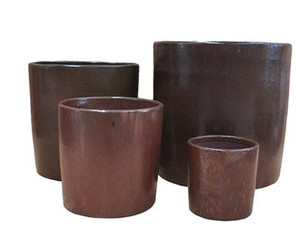 Pot - Cylinder Drum Tiger Skin (88366) (114854)