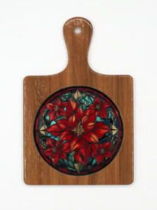 Ceramic Trivet - Poinsettia