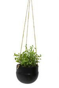 Hanging Pot - Procelain Black