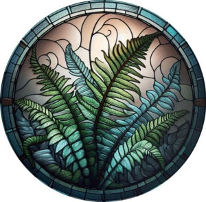 Stained Glass Hanger - Fern