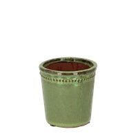 Flower Pot - Green W Saucer 9c