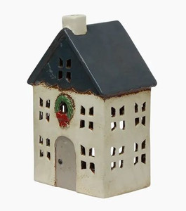 House - Christmas Blue Small W House - Christmas Blue Small W