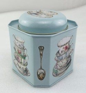 Tin - One Sugar Blue Octagonal Tin - One Sugar Blue Octagonal