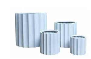 Pot - Satine Ribbed White XL